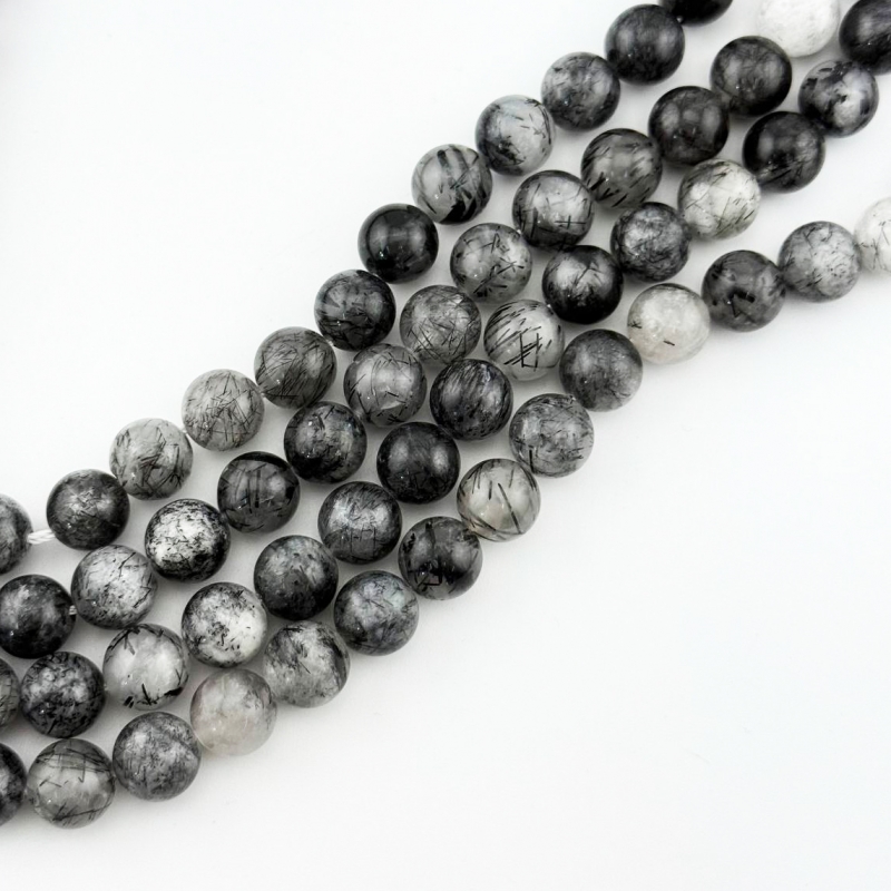 Бусины Кварц рутиловый гладкий глянцевый шар 6мм 8мм 10мм 12мм натуральный камень