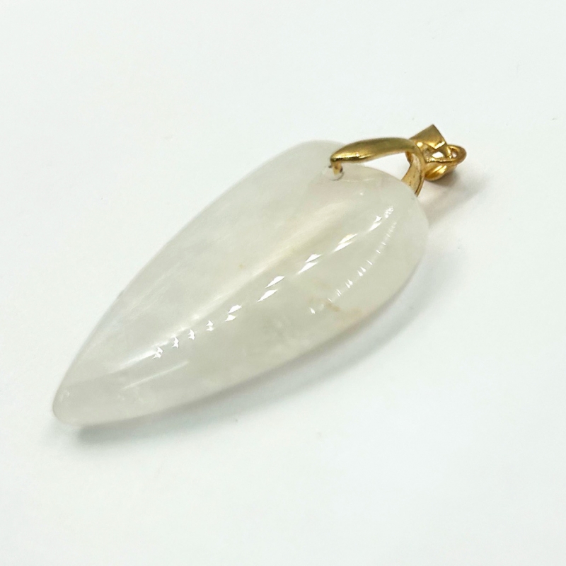 Кулон с горным хрусталем размер 25*39мм цвет золото