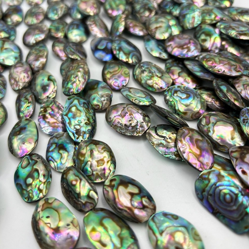 Бусины Галиотис размер 15*25мм натуральный камень