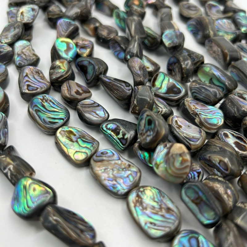 Бусины Галиотис средний размер бусин 11*15мм натуральный камень