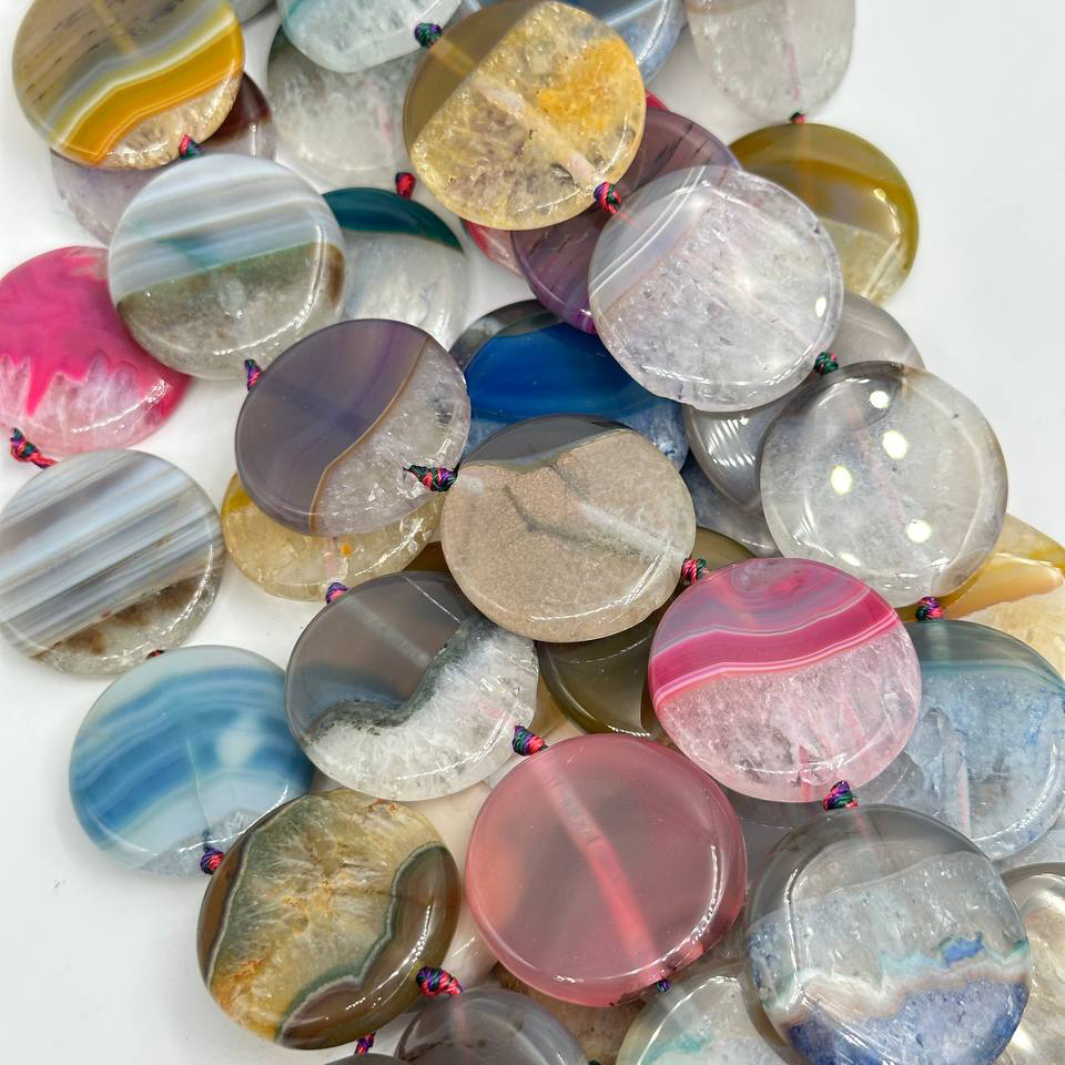 Агат размер 35мм натуральный тонированный камень