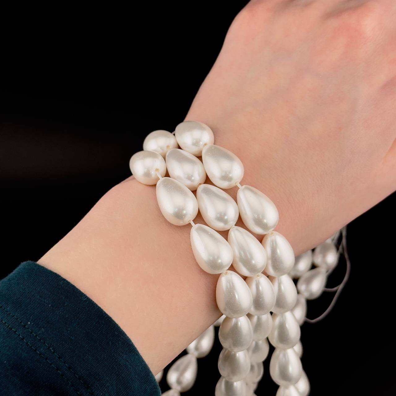 Майорка цвет белый размер 10*16мм