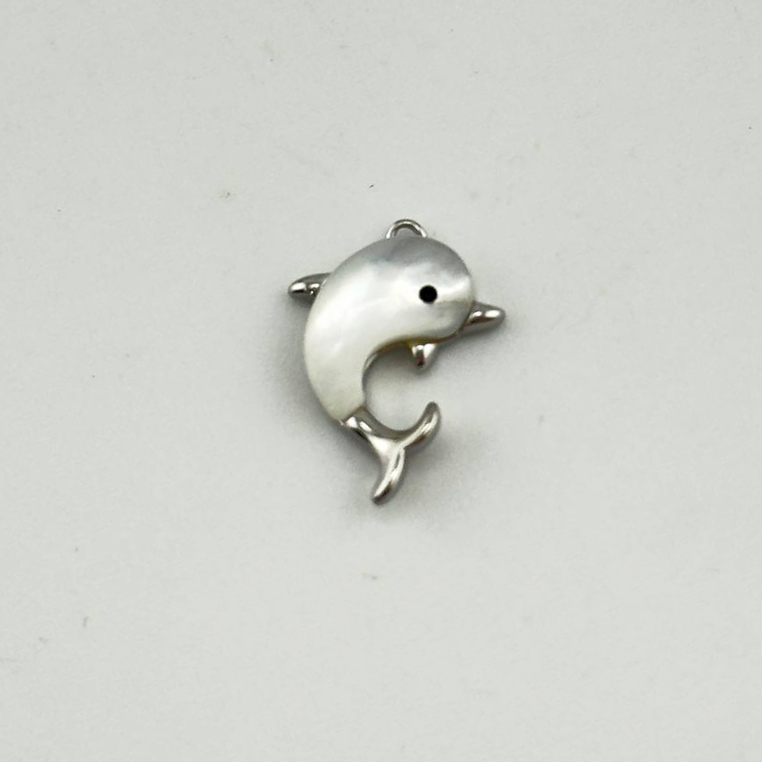 Подвеска Дельфин размер 11*15мм цвет серебро