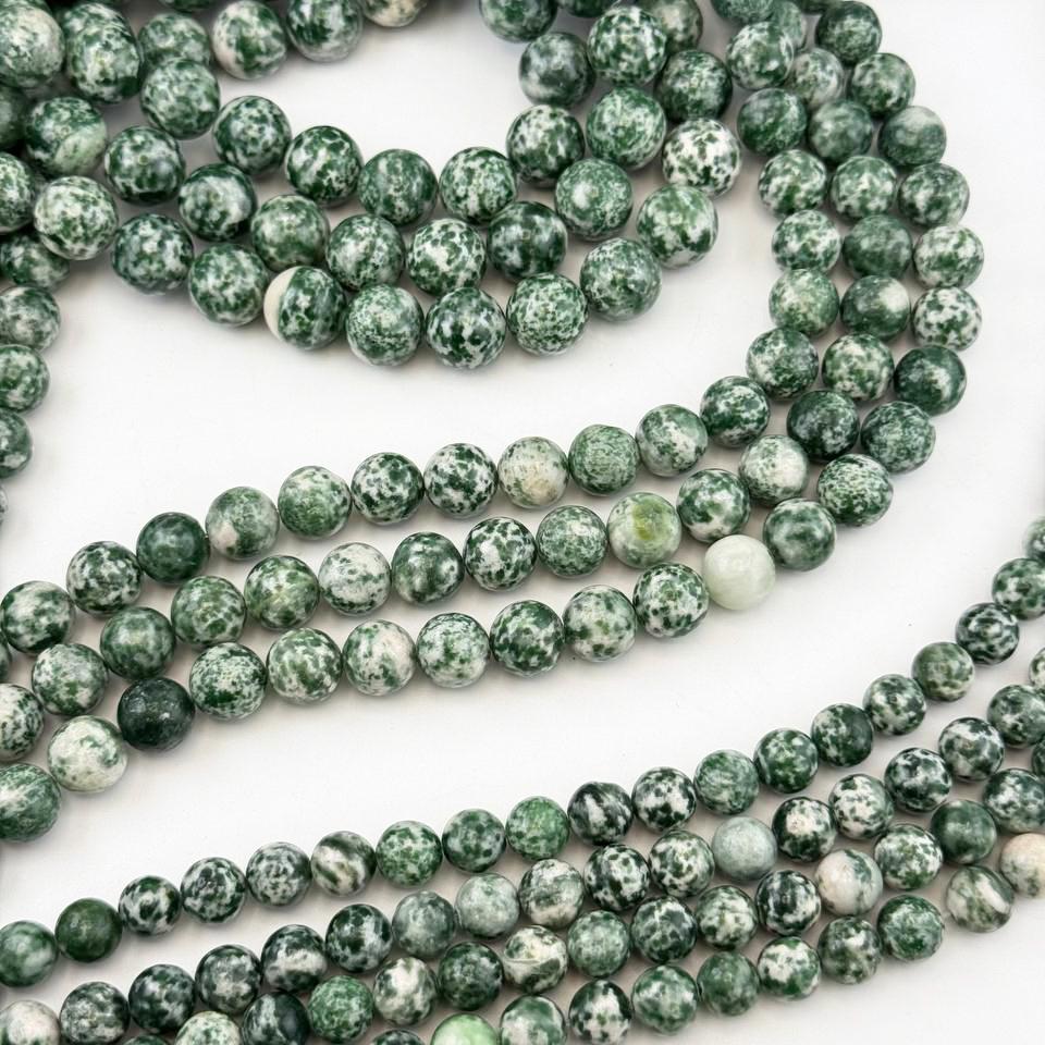 Агат моховой размеры 8мм 10мм 12мм натуральный камень