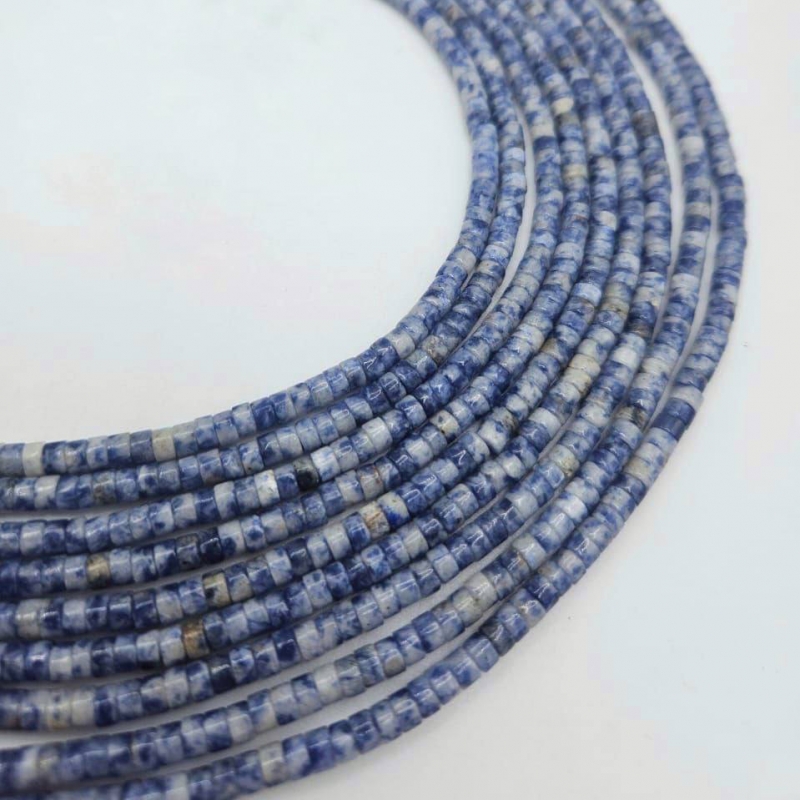 Бусины Содалит размер 4*2мм натуральный камень