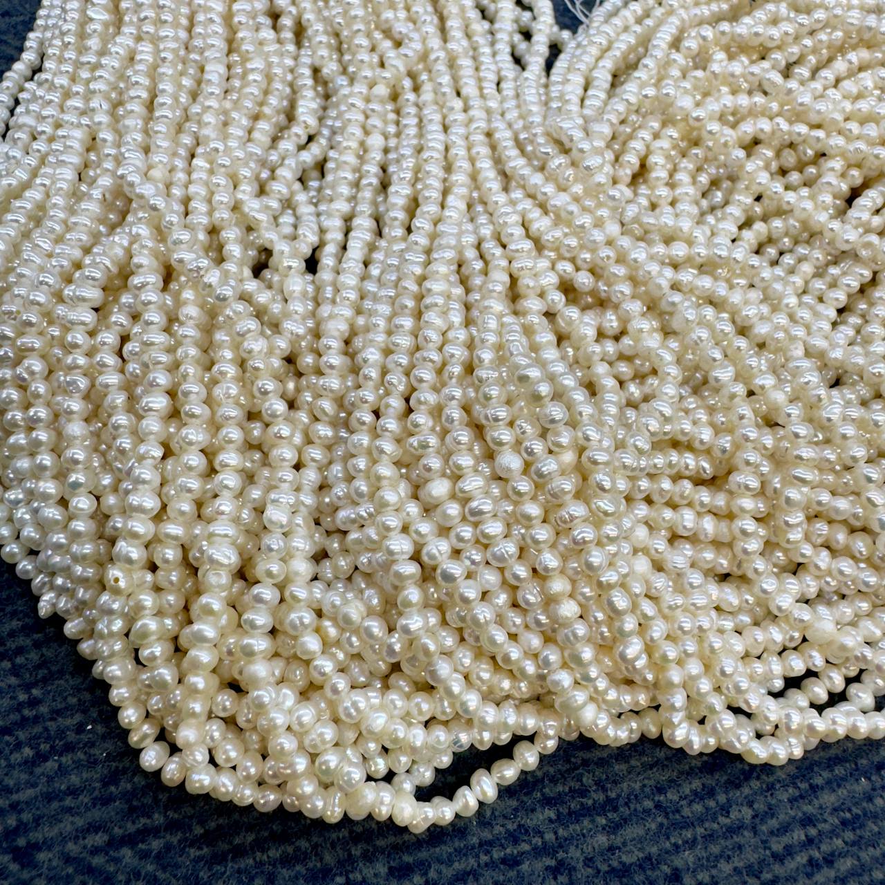 Жемчуг АА культивированный размер 3-3,5 мм