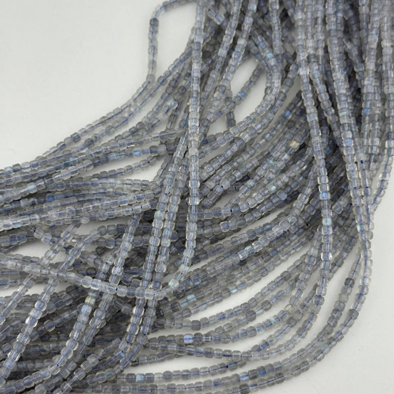 Бусины Лабрадорит АА граненый кубик размер  2,3мм